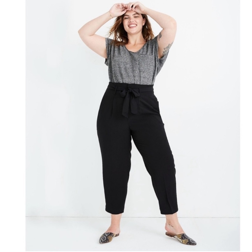 Madewell Gray Top and Black Pants Set